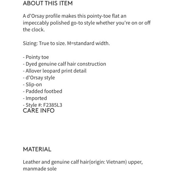 Sam Edelman Rodney Leopard Flat - Sz 9 - Picture 6 of 6